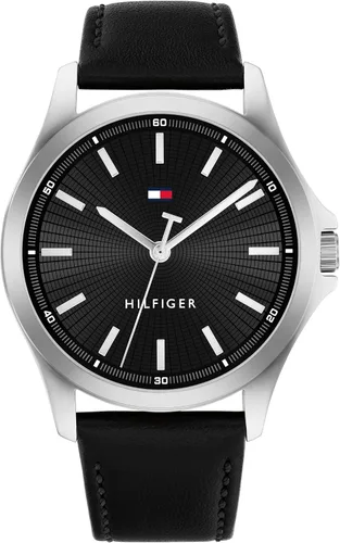Miniatura 7 de Tommy Hilfiger Men's 3-Hand Quartz Watch – 42mm Case, Leather Strap, 3 ATM Water Resistant, Modern Everyday Timepiece, Gift for Him