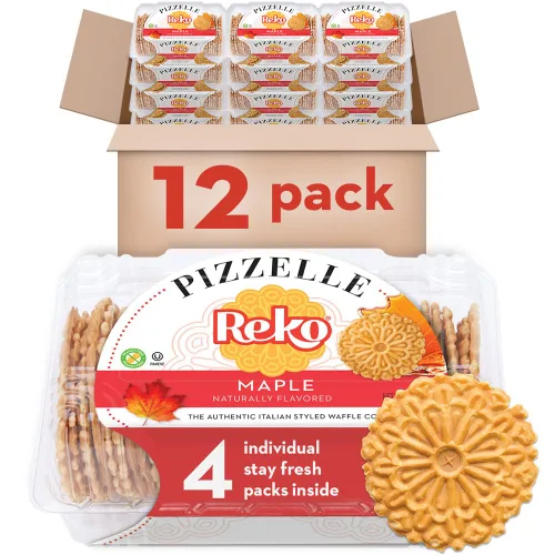 Miniatura 21 de Reko Pizzelle Galleta auténtica estilo italiano, arce, 7 onzas (paquete de 1)