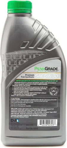 Miniatura 8 de PENN GRADE 61516, aceite de motor sintético completo Select SAE 5W-30, 1 cuarto de galón (paquete de 12)