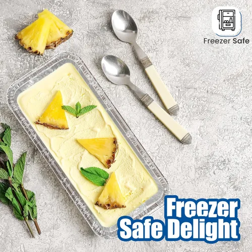 Miniatura 5 de Moldes desechables de aluminio de 2 libras para hornear, servir y almacenar, sartén desechable resistente al calor, ideal para alimentos
