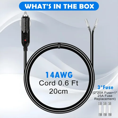 Miniatura 7 de Adaptador de corriente para encendedor de cigarrillos 14AWG 12V 24V