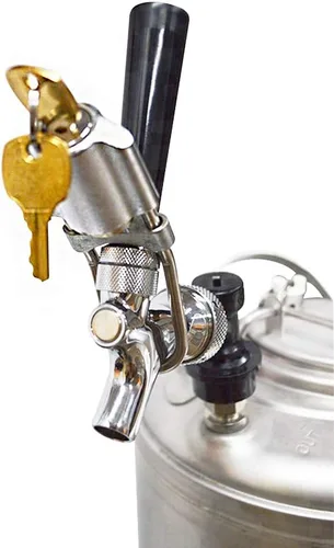 Cerradura de grifo de cerveza, cerradura de grifo de cerveza JoyTube para grifo de cerveza de barril, equipo de barril de cerveza casera (2 llaves)