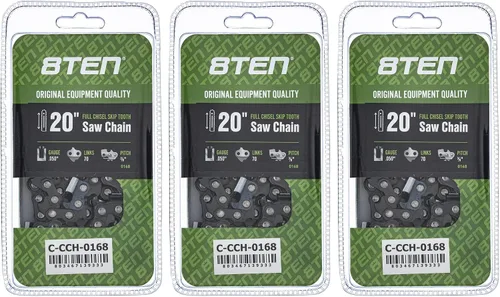 Miniatura 105 de 8TEN Cadena de motosierra semi cincel de 6 pulgadas .050 1/4 42 DL para Worx WG320 Black & Decker LLP120 (paquete de 3)