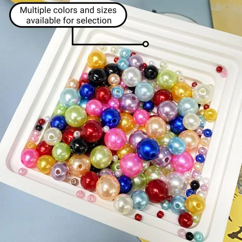 Miniatura 4 de 3000 cuentas de perlas de 0.118 pulgadas con agujero redondo suelto para decoración del hogar, rellenos de jarrones, manualidades, fabricación