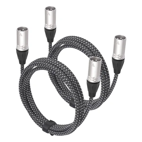 Miniatura 9 de Cable de micrófono XLR hembra a hembra de 6 pies, cables de conexión de micrófono equilibrados de 3 pines, cable DMX XLR hembra a hembra