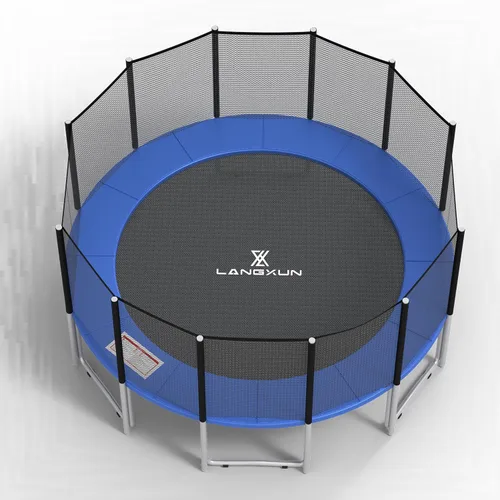 Miniatura 6 de LANGXUN - Almohadilla de seguridad universal para cama elástica de 8 pies, 10 pies, 12 pies, 14 pies, 15 pies, 16 pies, cubierta de espuma de Azul