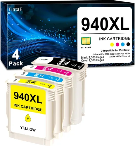 940XL 940 XL Cartucho de tinta de alto rendimiento de repuesto para HP 940XL Cartucho de tinta para OfficeJet Pro 8000 8500 8500A Plus A909a A809a