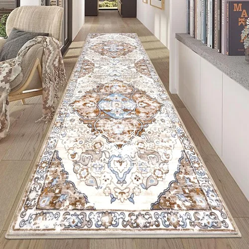 Miniatura 50 de HEBE Alfombra Pasillo 2'x10' Lavable Vintage Desgastada Alfombras de Área Antideslizante Alfombra de Lavandería Boho Alfombras de Piso para Pasillos