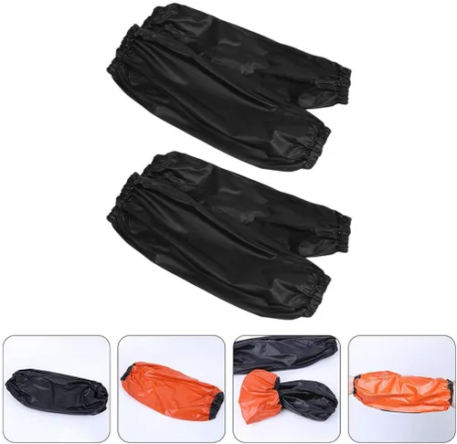 Miniatura 9 de EXCEART 2 pares de fundas impermeables de PVC a prueba de aceite, protector de brazo para antebrazo, protector para cocina, limpieza, lavado
