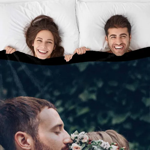 Miniatura 6 de YESCUSTOM Manta de fotos personalizada con tus fotos y textos, fabricada en Estados Unidos, regalo para esposas amigas para vacaciones, cumpleaños