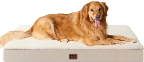 Miniatura 87 de EHEYCIGA Cama ortopédica de espuma para perros grandes, 35 pulgadas de largo x 23 pulgadas de ancho x 3.5 pulgadas de alto, gris claro