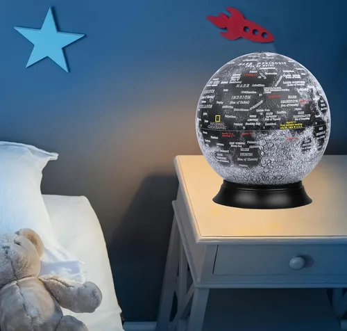 Miniatura 3 de Replogle Globes National Geographic - Globo de luna iluminado, 12 pulgadas