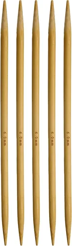 Miniatura 33 de Harfington - 5 piezas de agujas de tejer de bambú de doble punta, tamaño US 1 (2.25 mm), carbonizadas, 7.9 pulgadas (20 cm) rectas para tejer a