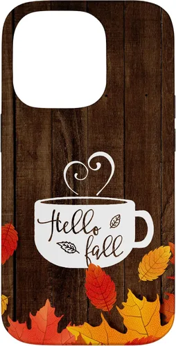 Miniatura 17 de Hello Fall - Taza de café para iPhone 16, diseño de hojas de otoño