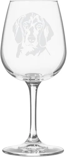 Miniatura 92 de Copa de vino de 12.75 onzas con diseño de perro grabado