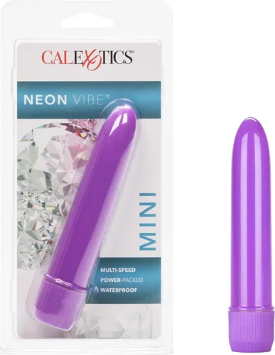 CalExotics Mini Neon Multi-Speed Vibe, Morado Púrpura