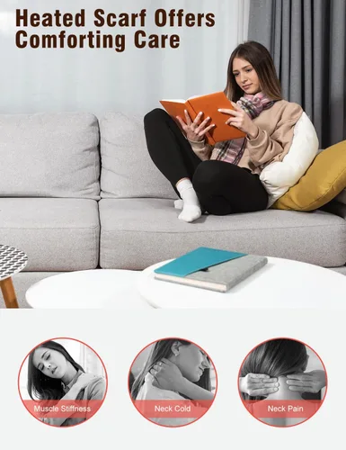 Miniatura 4 de Heated Scarf for Women Include Rechargeable Battery, Winter Electric Neck Scarf for Cold Weather