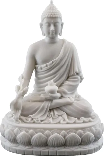 Miniatura 8 de Top Collection Estatua de Buda de la medicina, escultura de Buda de curación en bronce fundido en frío de primera calidad, figura coleccionable