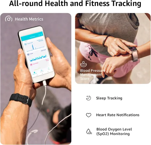 Miniatura 3 de Reloj inteligente para hombres y mujeres, responder/hacer llamadas, reloj inteligente de 1.85 pulgadas, reloj de fitness con monitor de sueño