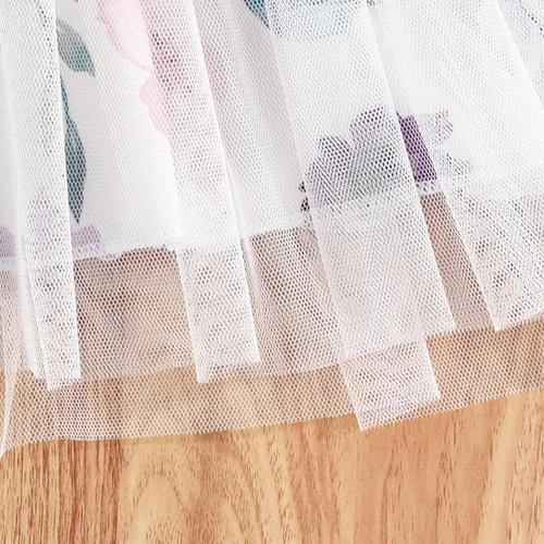 Miniatura 7 de Vestido de tul tutú para niñas pequeñas, sin mangas, con volantes, esponjoso, lindo, vestido de verano para fiesta escolar casual