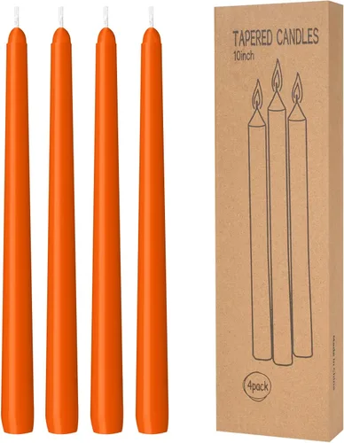 Miniatura 28 de Paquete de 30 velas cónicas blancas - 10 pulgadas sin goteo, sin humo y sin perfume Larga duración 8 horas Velas altas vertidas a mano Velas