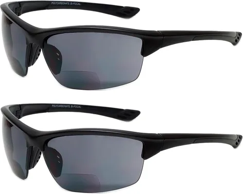 Miniatura 12 de Calabria Sport 202BF - Gafas de seguridad bifocales para lectura para hombres y mujeres, antivaho envolvente, protección UV tintada, sin montura