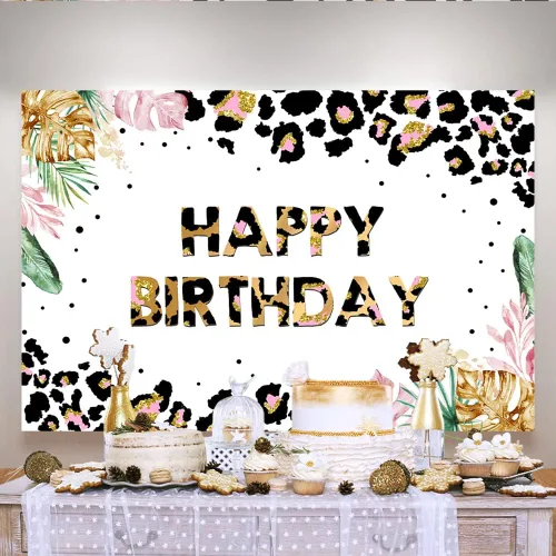 Miniatura 3 de Lofaris Hppy Birthday Wild Bakcdrop One Two Wild Safari - Decoración de fiesta temática de safari 1er 2do fondo para niños, estampado floral