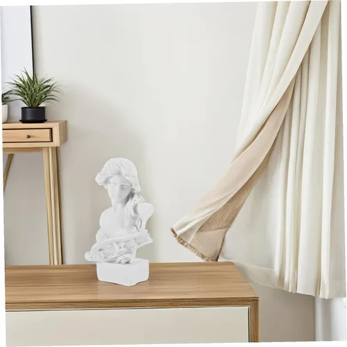 Miniatura 7 de Artemis - Estatua de diosa de resina blanca, escultura de busto de cabeza romana, escultura de mitología griega para el hogar, estante
