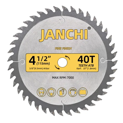 Miniatura 2 de Paquete de 3 hojas de sierra para carpintería de 4-1/2 pulgadas 24T, 30T y 40T con eje de 3/8 pulgadas, compatibles con sierra Dewalt, Craftsman