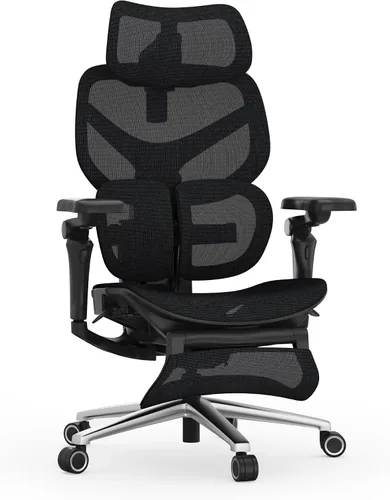 Miniatura 14 de FlexiSpot Sentinel-Pro - Silla ergonómica para juegos con reposabrazos 7D de doble ala adaptable lumbar 7D 145° 4 posiciones, respaldo ajustable