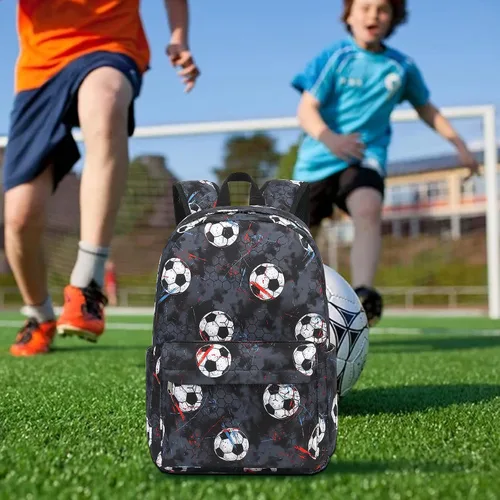 Miniatura 26 de CAMTOP - Conjunto de mochila y lonchera con estampados divertidos para niños de preescolar y primaria), Y0058-2