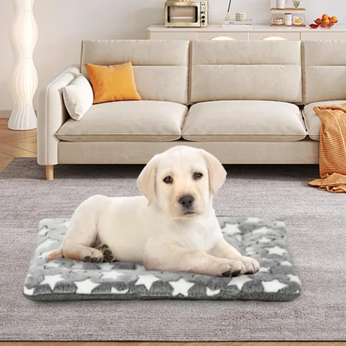 Miniatura 7 de Cama para Perros Lavable de Felpa Ortopédica para Exteriores, Alfombrilla para Jaula con Fondo Antideslizante, Almohadilla Suave de Lujo