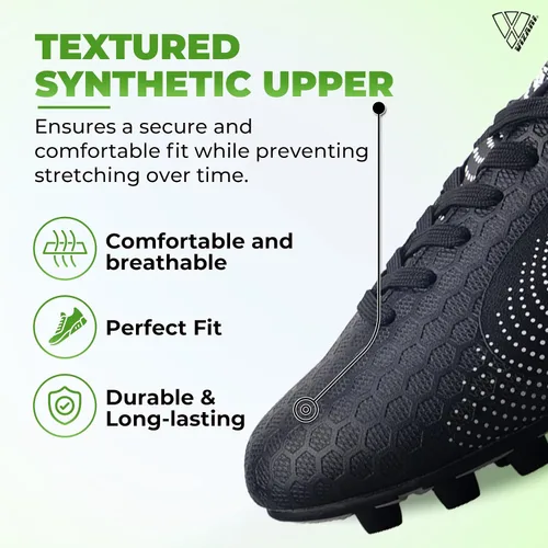 Miniatura 4 de Vizari USA Stealth - Botines de fútbol para niños y niñas, zapatos deportivos de fútbol para exteriores para niños pequeños, niños grandes, ligeros