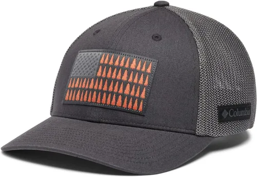 Miniatura 728 de Columbia - Gorra de malla con bandera con árboles unisex para adultos, corona alta