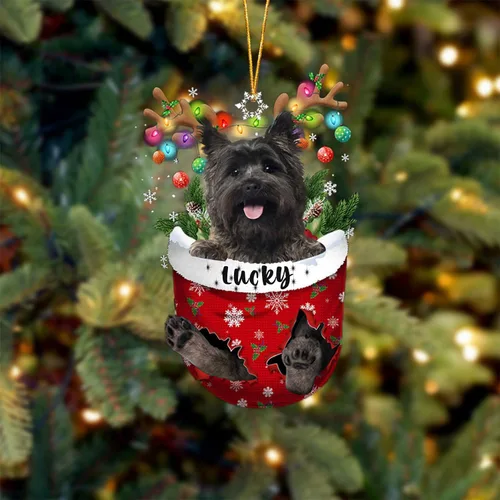 Miniatura 105 de Adorno de Navidad personalizado para perro Airedale Terrier en bolsillo de nieve, adorno para árbol de Navidad, idea de regalo para amantes