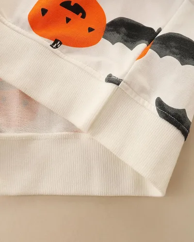 Miniatura 5 de HILEELANG Sudaderas con cuello redondo y manga larga para niños pequeños, suéter de algodón con gráfico