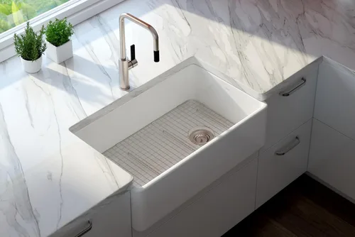 Miniatura 2 de ROHL 735PN Colador manual de cesta sin control remoto emergente Níquel pulido