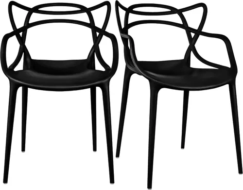 Miniatura 21 de 2xhome Silla de comedor moderna Silla auxiliar apilable para interiores o exteriores Plástico resistente a la intemperie para cocina, patio
