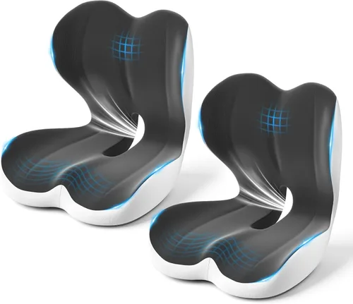 Miniatura 9 de Cojín para asiento de automóvil que reduce la presión de la ciática, la espalda y el coxis Hollow Design for Coccyx, Double-Sided Anti-Slip