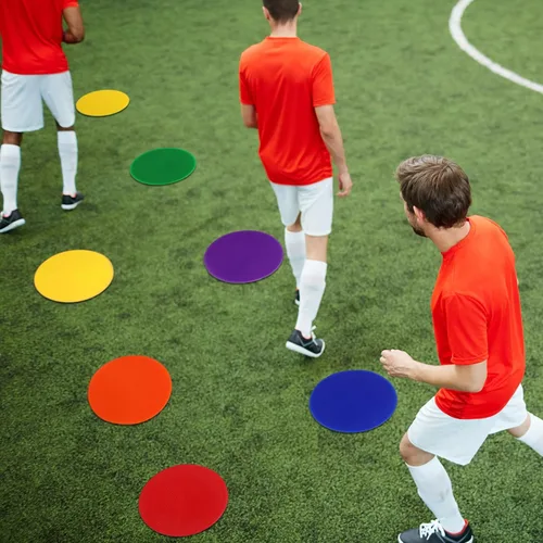 Miniatura 5 de Marcadores de punto de piso de TPE Tinideya para gimnasio, puntos planos antideslizantes, marcador de punto de baile para deportes de gimnasio