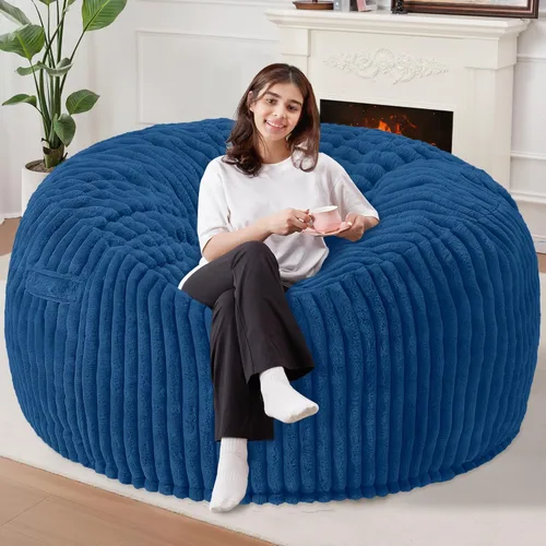 Miniatura 11 de Homguava Puf de 3 pies, puf grande de 3 pies, puf grande de 3 pies, puf grande para adultos con relleno de espuma viscoelástica, cómodos puf suave
