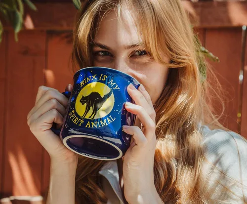 Miniatura 3 de Disney Hocus Pocus Binx Is My Spirit Animal - Taza de cerámica de 20 onzas para cámper Taza de café de viaje sin BPA para expreso, té