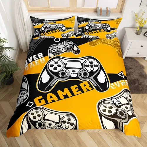 Miniatura 20 de Erosebridal Juego de funda de edredón para niños, niñas, niños y adolescentes, juego de ropa de cama de videojuegos, tamaño individual, funda