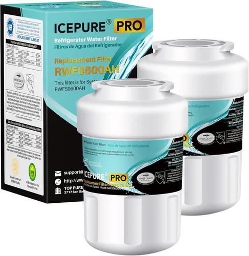 Miniatura 10 de ICEPURE PLUS NSF53&42 RWF0600AH Reemplazo para GE MFW, MWFP, 197D6321P006, WFC1201, MWFA, PC75009, HDX FMG-1, 46-9996, filtro de agua