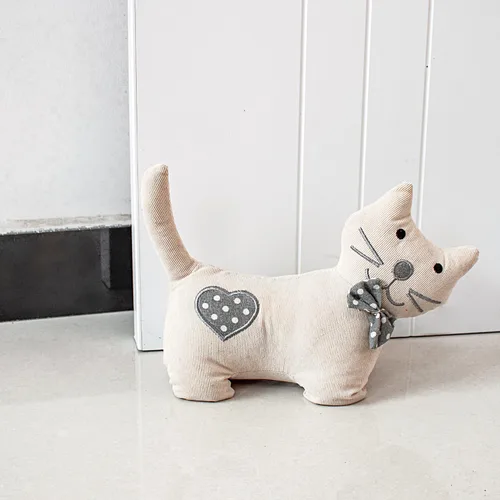 Miniatura 6 de Sanlykate Topes de puerta decorativos de tela, diseño de animales lindos de 1.8LB, topes de puerta resistentes anticolisión para el hogar, gato