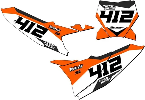 Miniatura 4 de 2008-2010 XCF SG63 Custom MX matrículas Senge Graphics Kit compatible con KTM