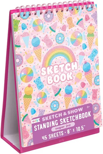 OOLY Cuaderno de bocetos vertical para dibujar y mostrar, 45 páginas perforadas grandes de 10.5 x 8 pulgadas, 120 GSM/32 libras, perfecto para Sugar