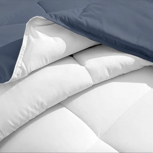 Miniatura 3 de Edredón reversible – Lujoso para todas las estaciones – 100% algodón orgánico tamaño individual XL de 68 x 92 pulgadas, 1 edredón alternativo