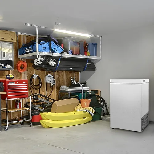 Miniatura 4 de COWSAR Congelador profundo de 3.5 pies cúbicos con 2 cestas extraíbles, congelador compacto de puerta superior abierta, control de temperatura