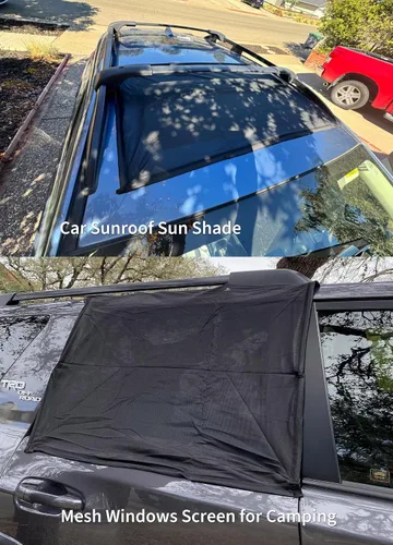 Miniatura 4 de Parasol Magnético para Coche, Pantalla Magnética de Malla Transpirable para Acampar y Estacionar, Protección UV de Instalación Rápida para Techo